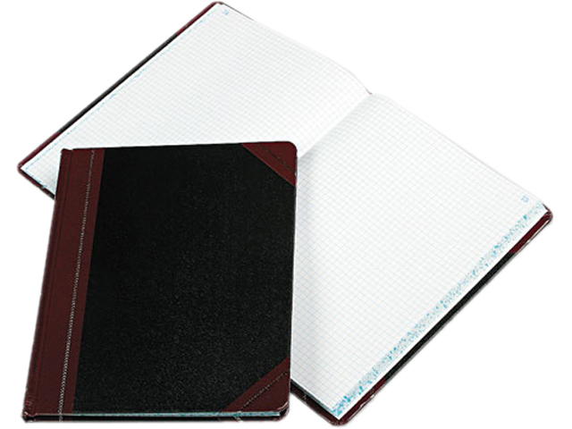 Boorum & Pease 21-150-Q Columnar Book with Quadrille Rule, Black, 150 Pages, 10 3/8 x 8 1/8
