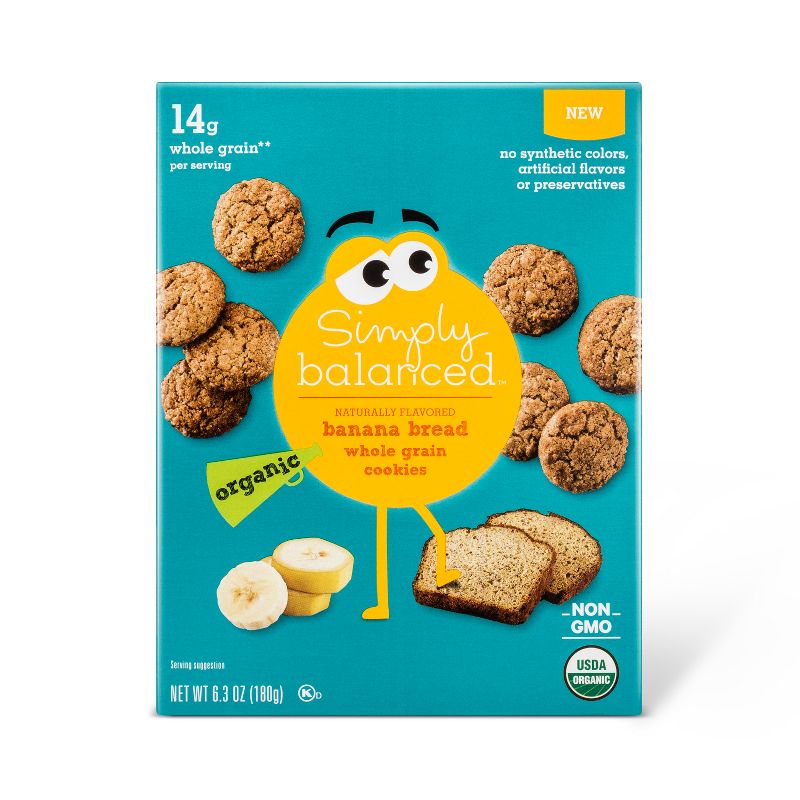 Organic Whole Grain Banana Bread Cookies - 6.3oz - Simply Balanced™