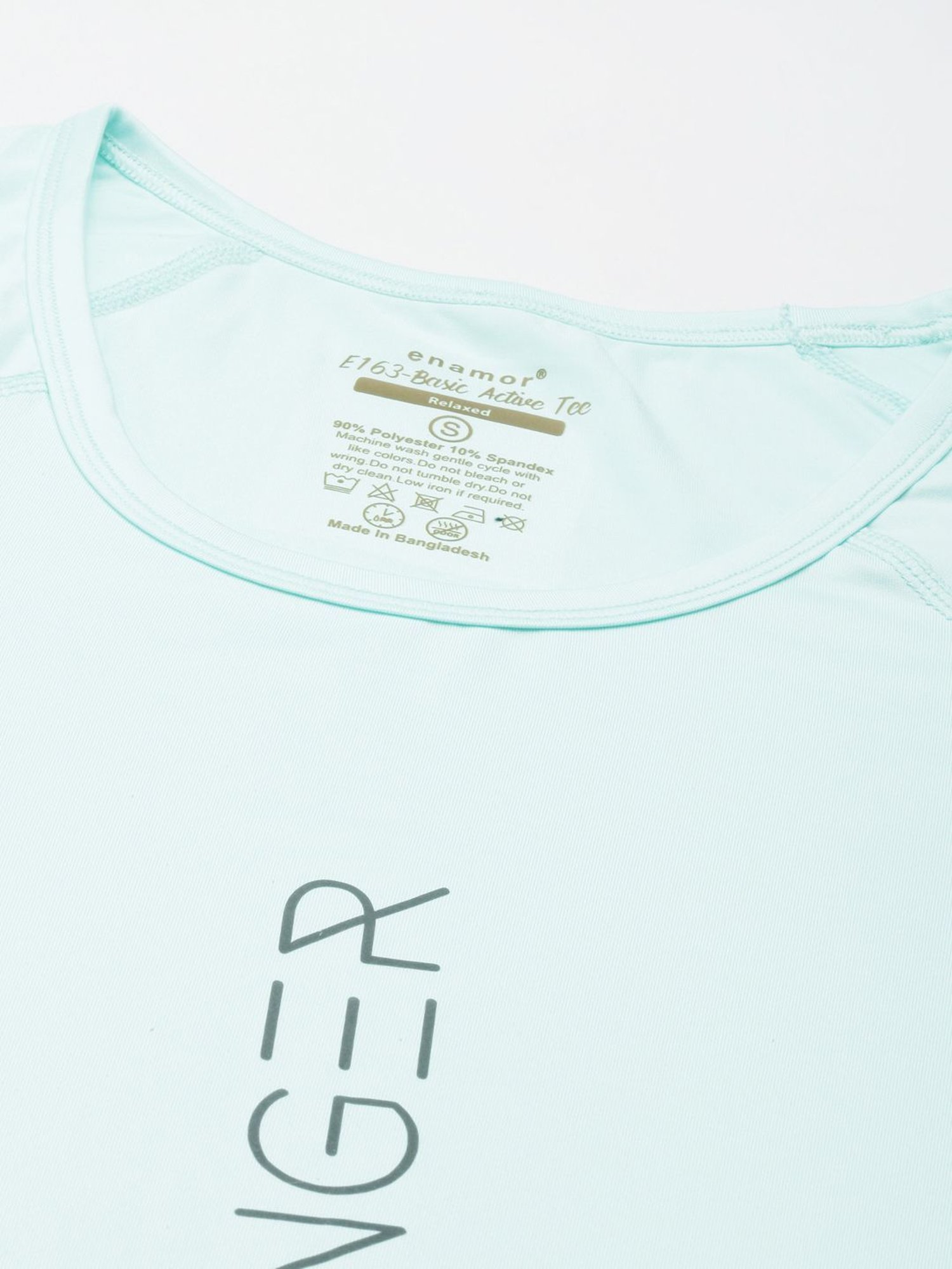 Enamor Sky Blue Graphic Print Sports T-Shirt