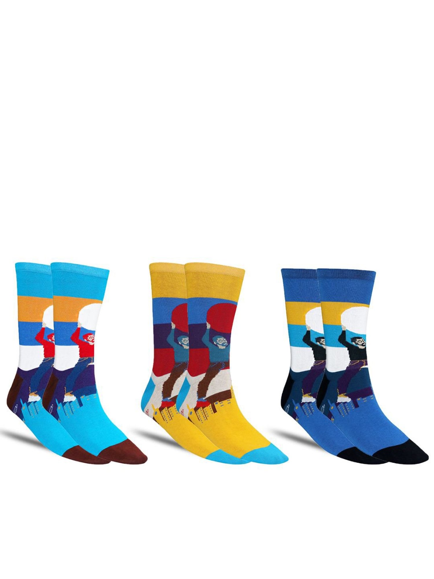 Dollar Socks For Men's Casual Full Length In (Pack of 3)