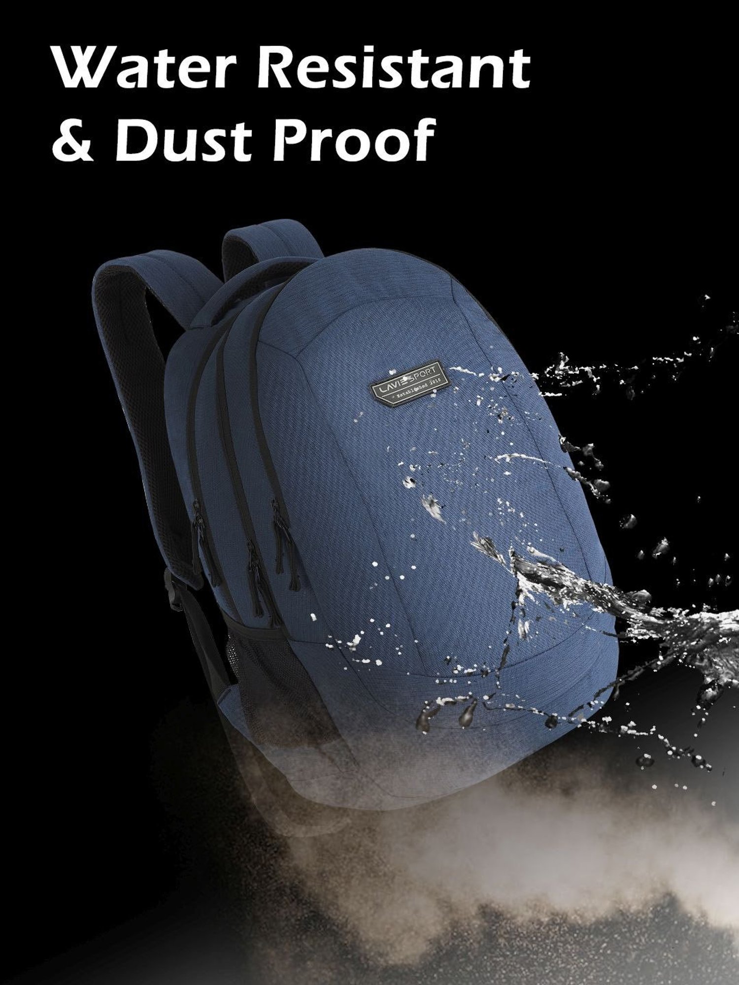 Lavie Sport Peak 34L Laptop Backpack For Men & Women |Boys & Girls (Navy)