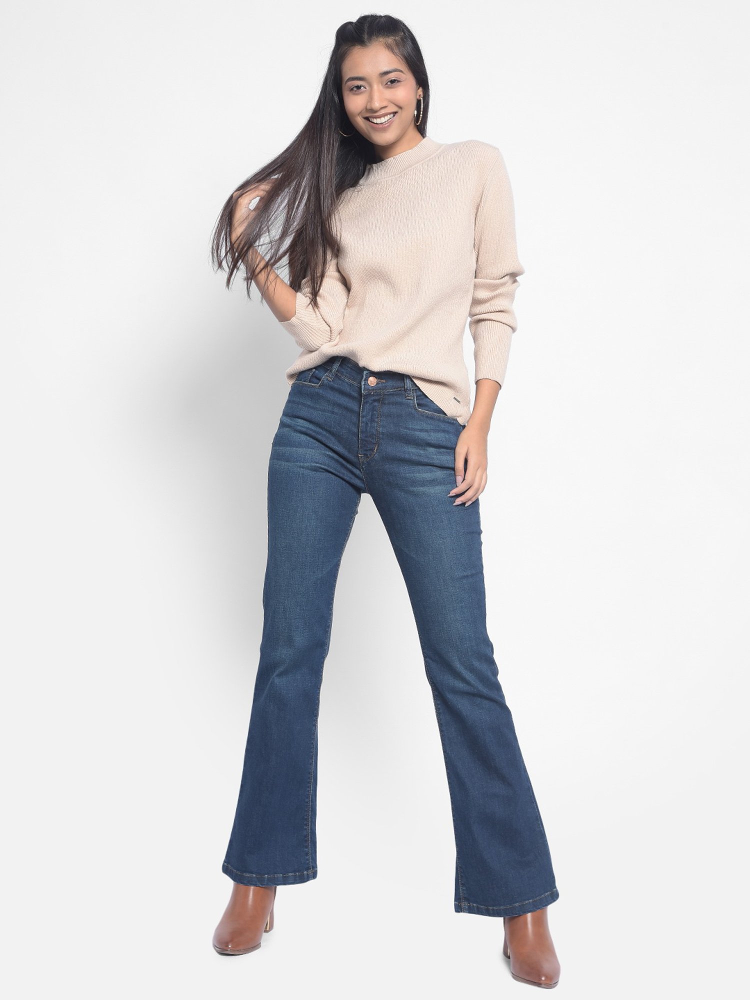 Crimsoune Club Beige Regular Fit Sweater