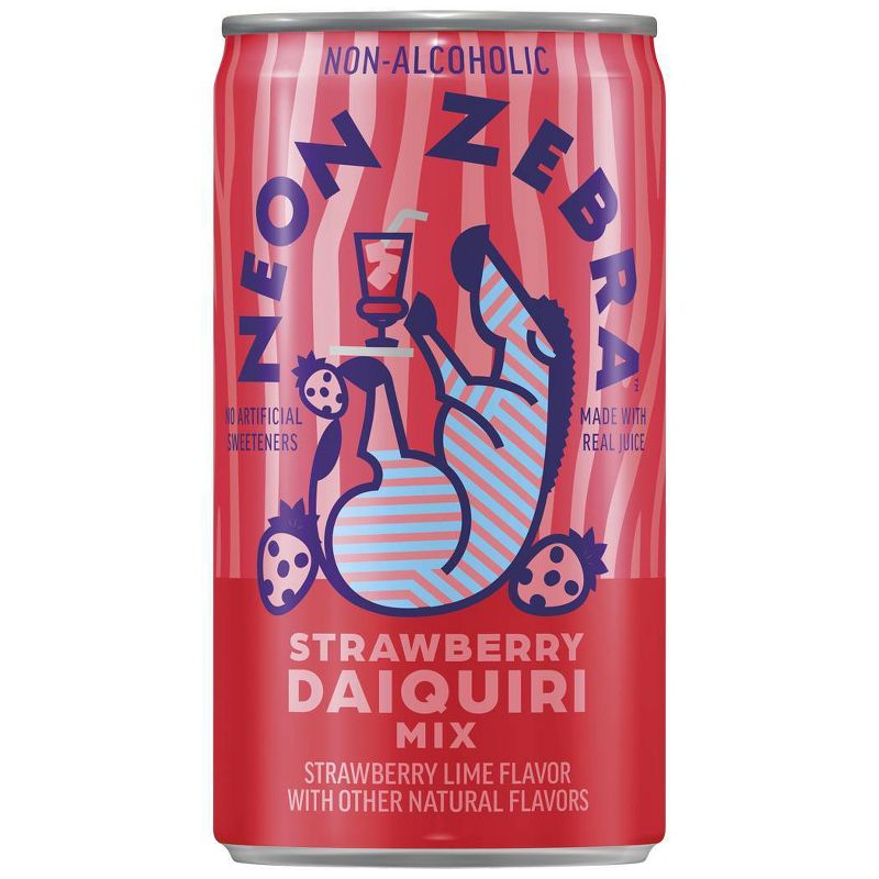 Neon Zebra Strawberry Daiquiri mix - 6pk/7.5 fl oz Cans