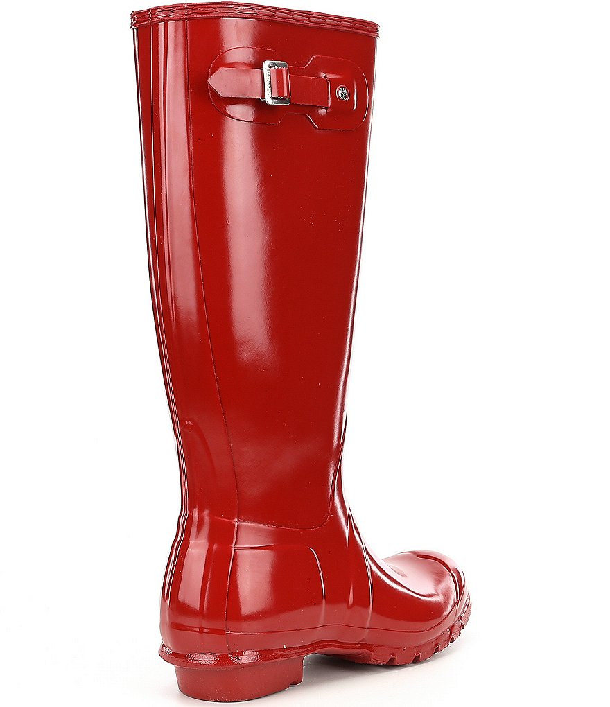 Hunter Women's Original Tall Gloss Buckle Strap Rain Boots