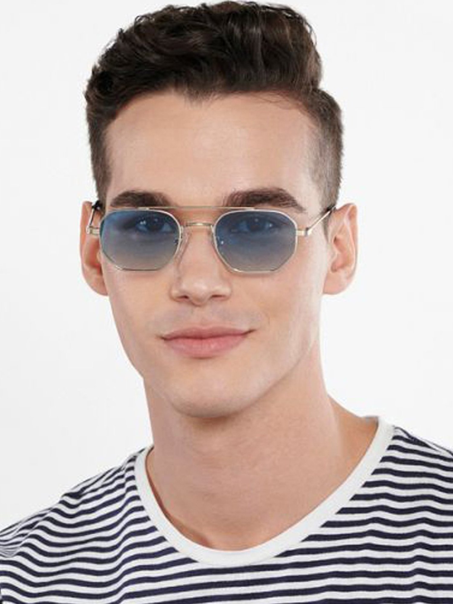 Vincent Chase by Lenskart VC S14077 Blue Polarized Geometric Sunglasses