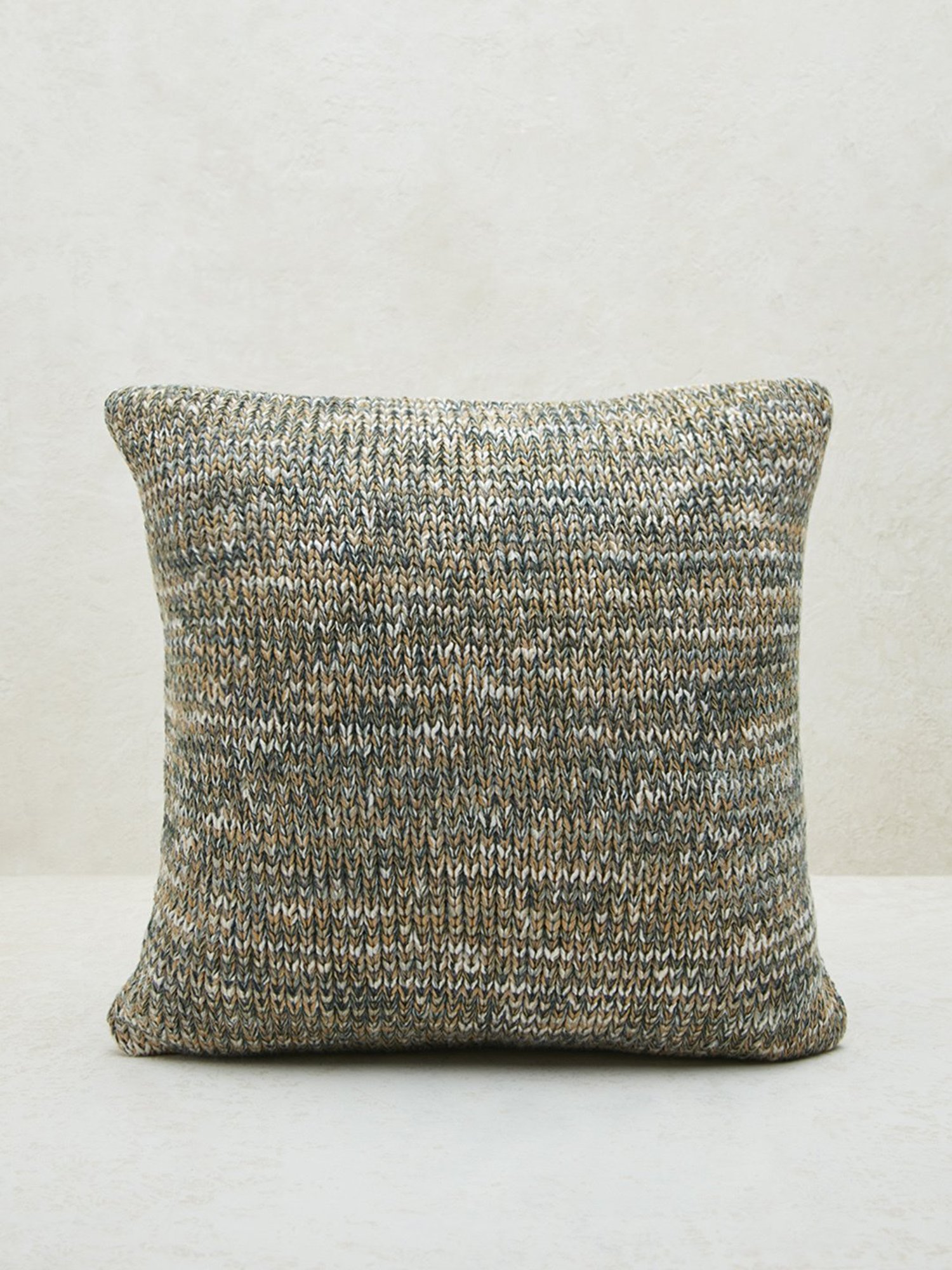 Westside Home Green Melange Woven Design Cushion Cover