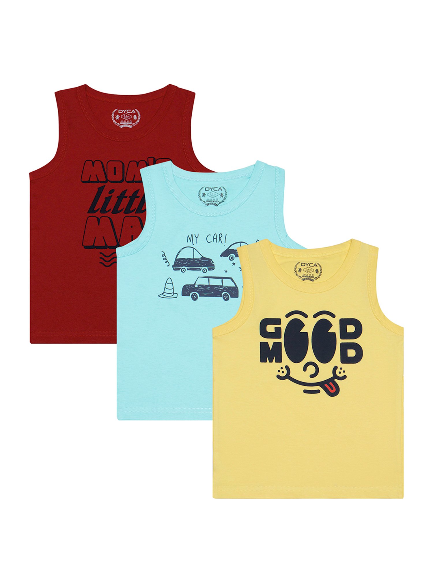 Dyca Kids Assorted Printed T-Shirt (Pack Of 3)