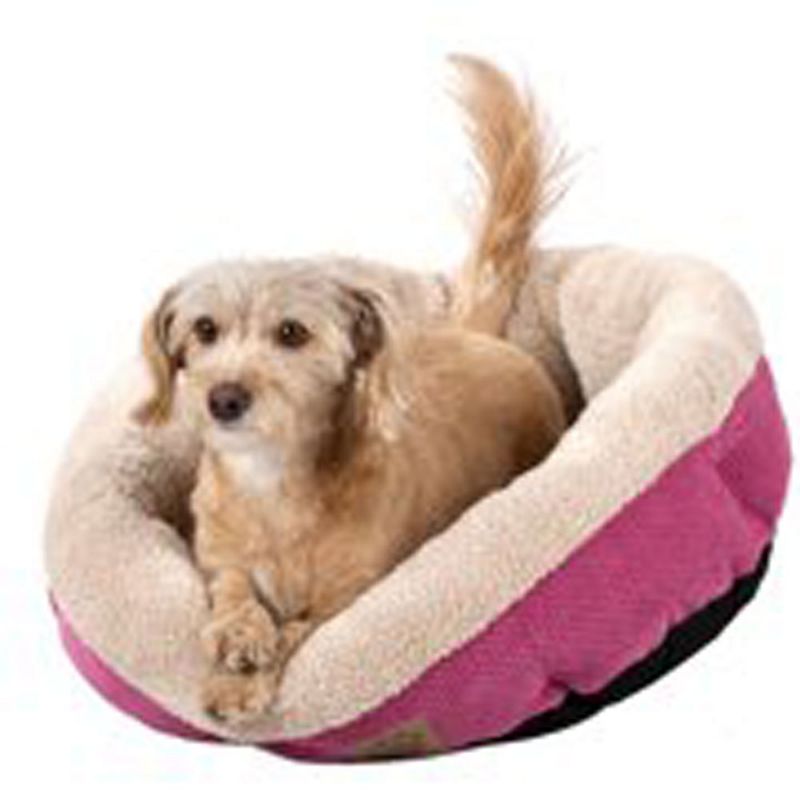 Petmate Precision Pet SnooZZy Mod Chic Stylish Round Cuddler Pet Dog Bed, Pink