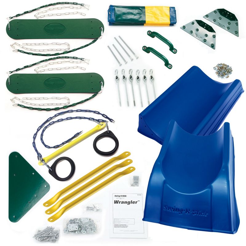 Swing-N-Slide Wrangler Deluxe Playset Hardware Kit with Slide (lumber not included)