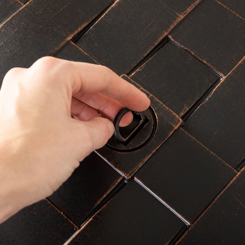 DeckMate 30371 Avondale Outdoor Backyard Patio Portable Steel Fire Bowl Fire Pit, Antiqued Copper Finish