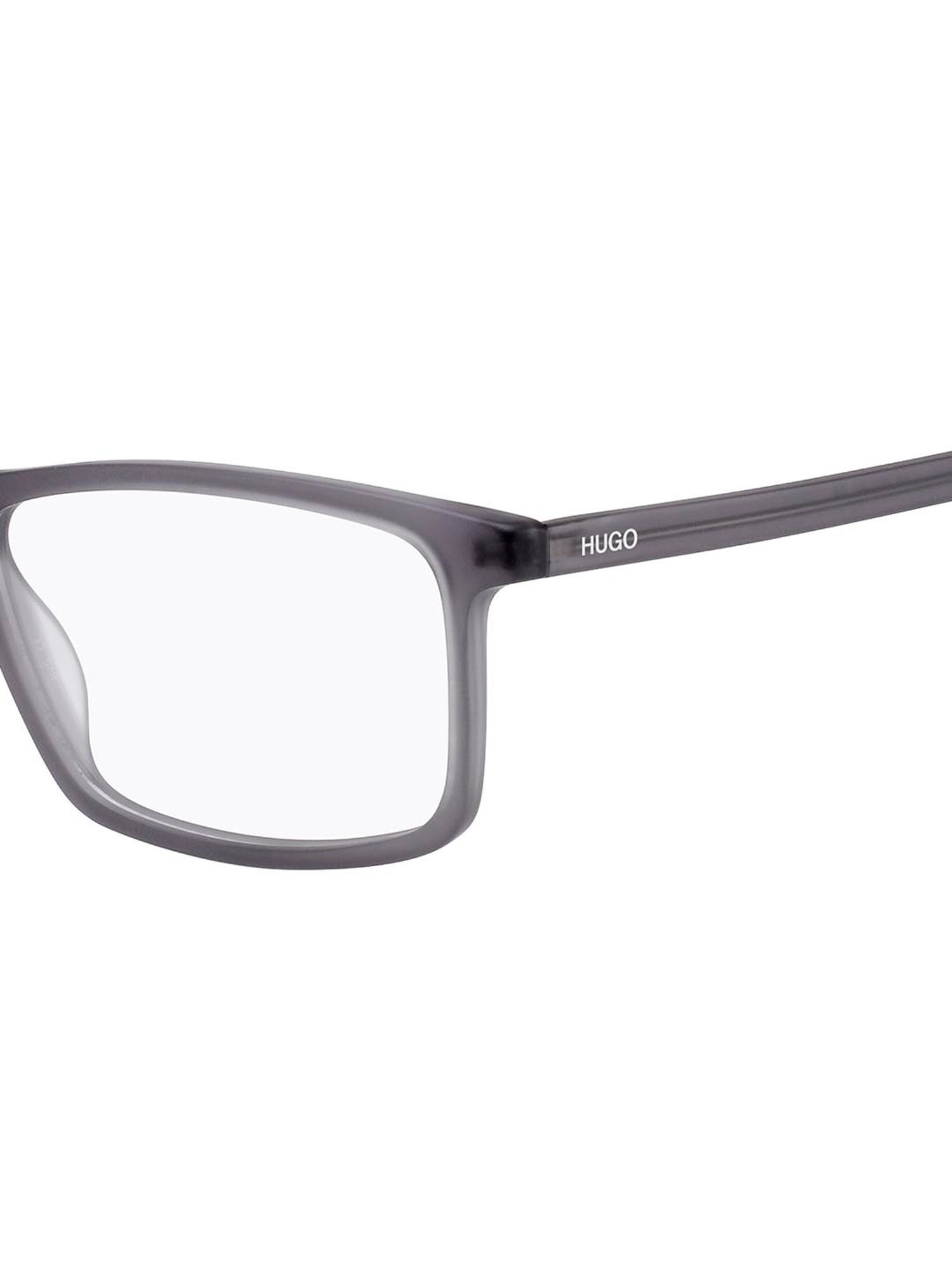 HUGO Grey Rectangular Eye Frames for Men