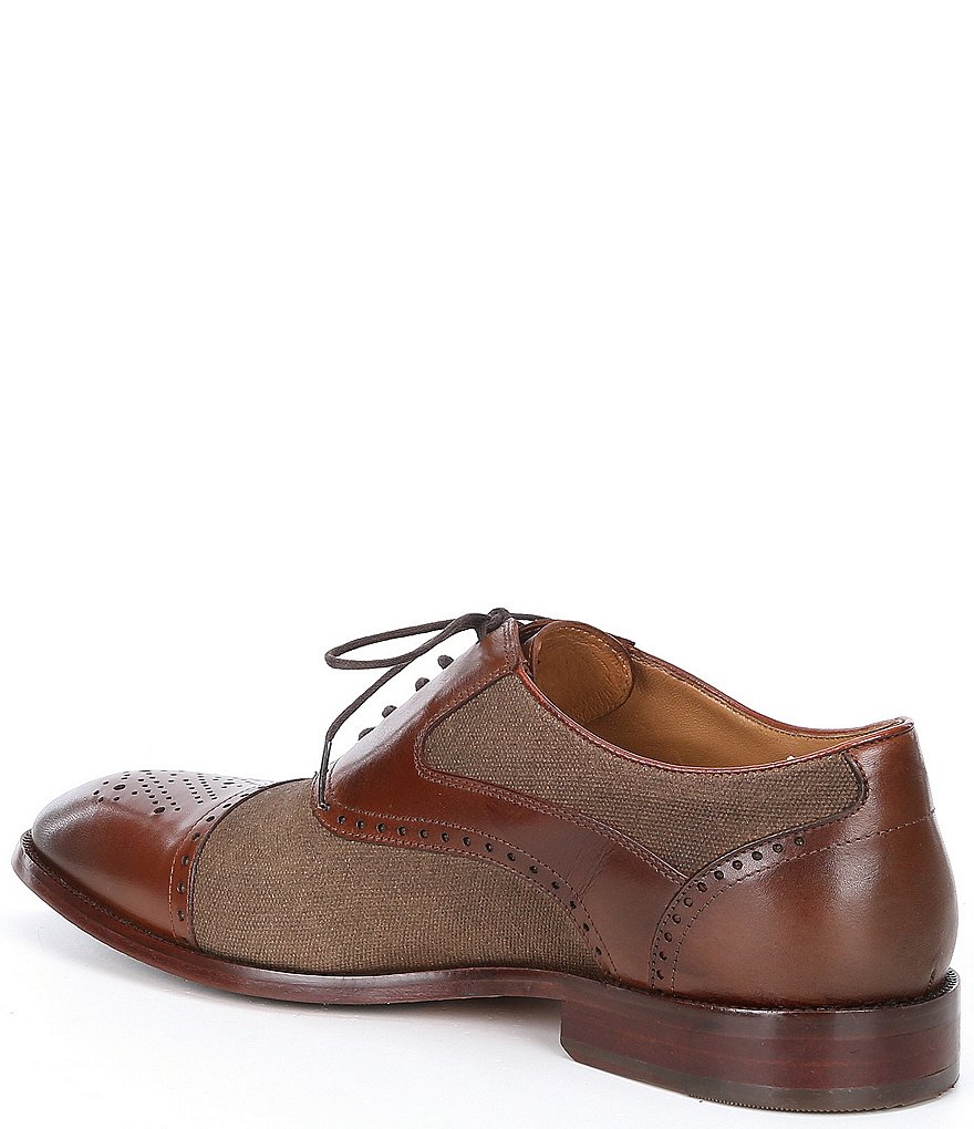 Flag LTD. Men's Hamilton Leather Canvas Cap Toe Dress Shoes