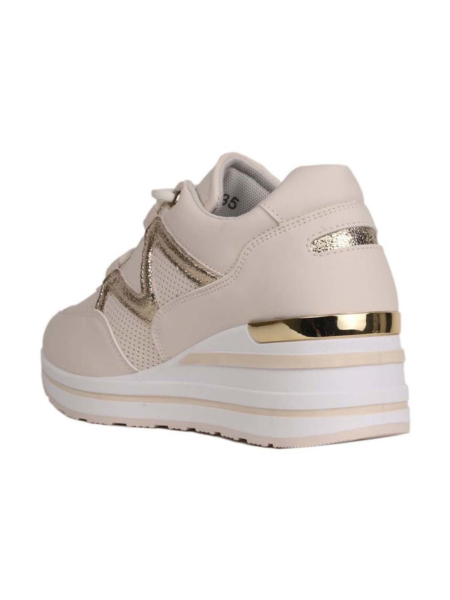 Jove Women's Beige Casual Sneakers