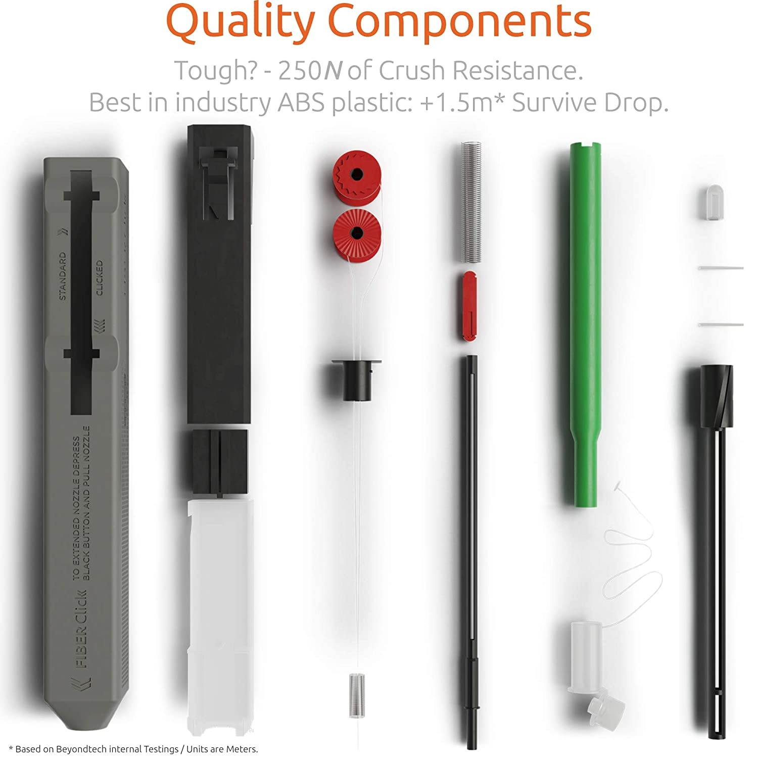 SC Fiber Cleaner Pen 2.5mm Compatible with (SC/ST/FC Fiber Optic Cleaner) - Beyondtech FiberClick Series