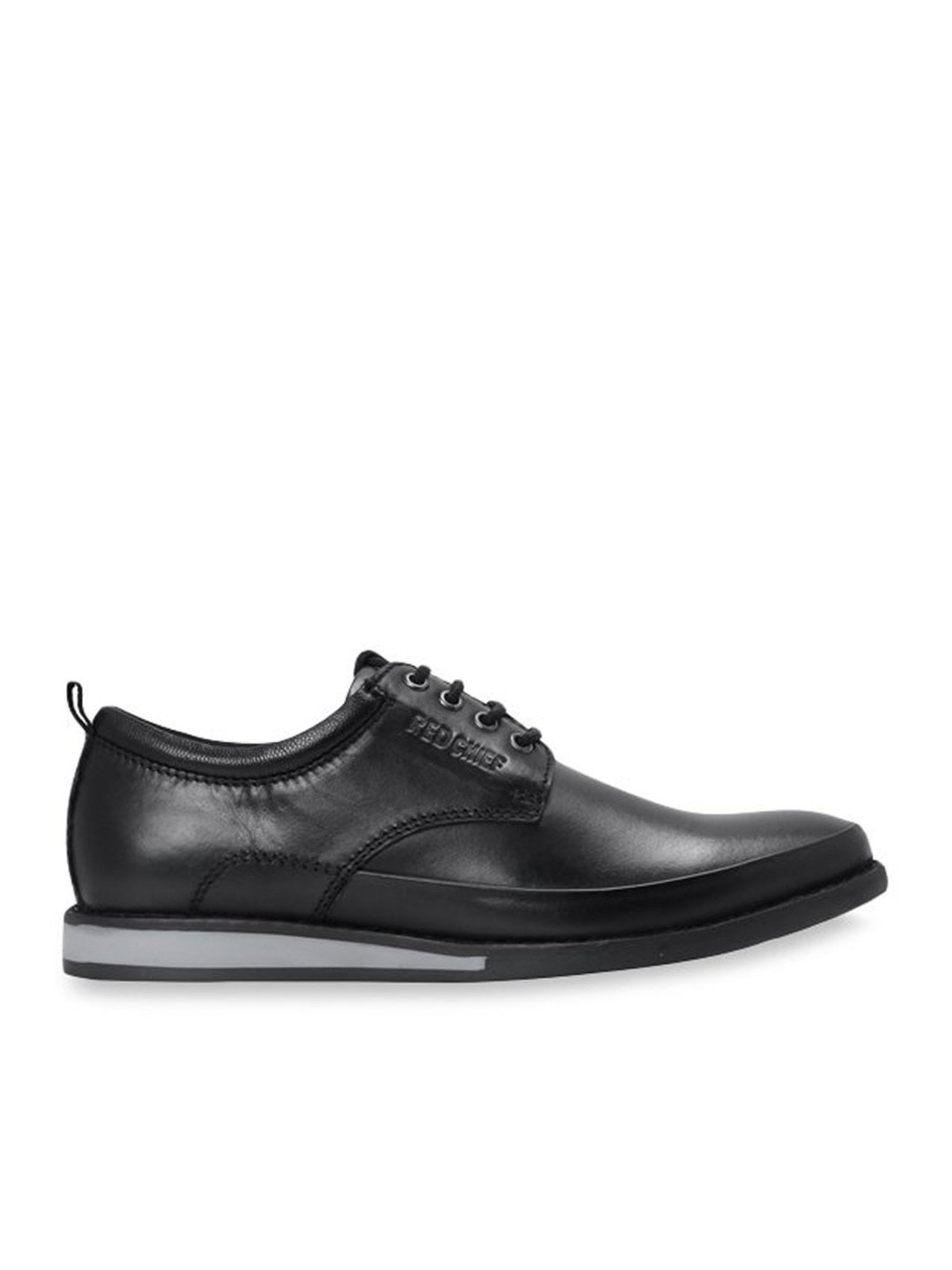 Red Chief Men's Black Derby Shoes