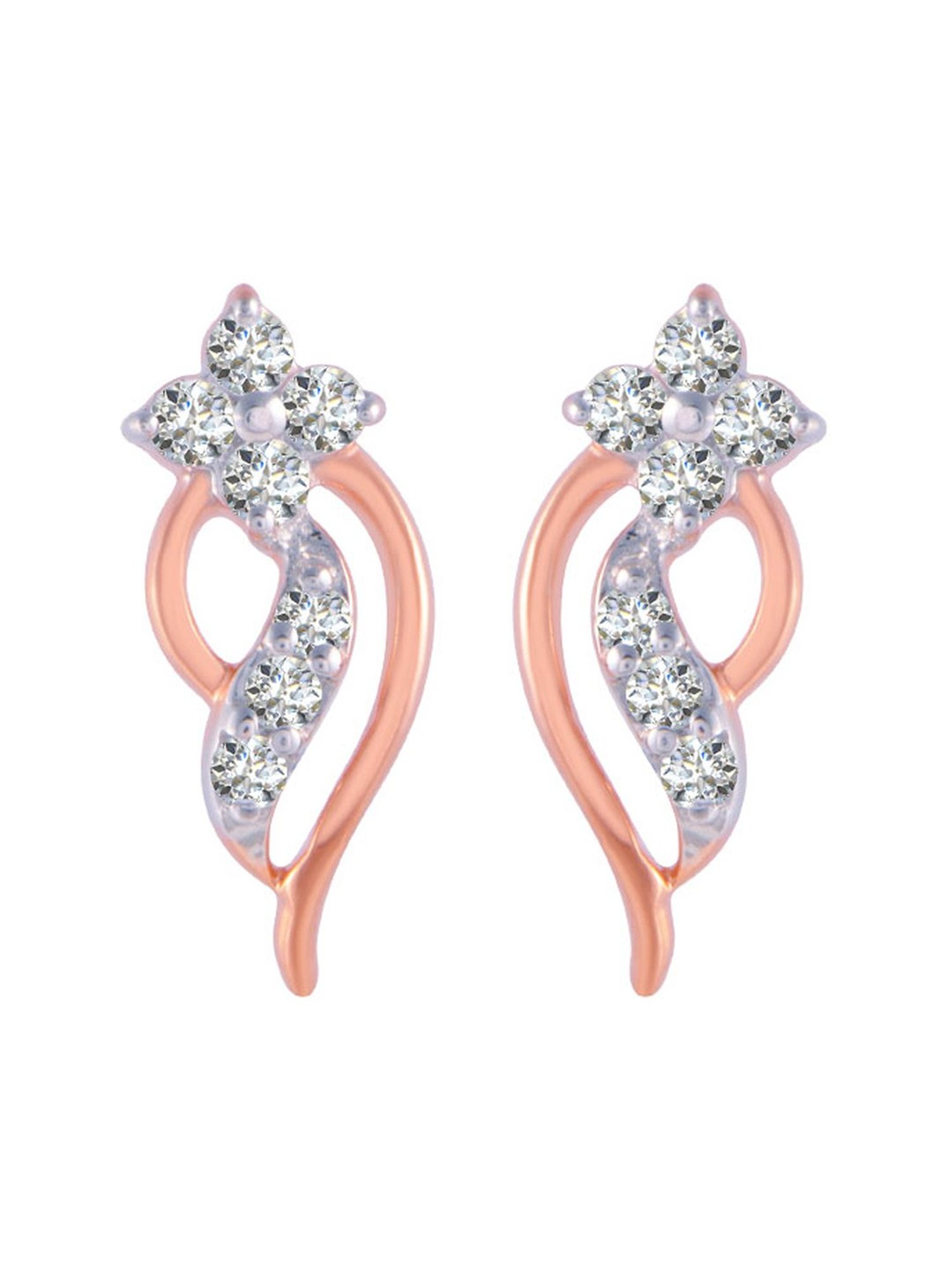 P.C. Chandra Jewellers 18 kt Gold & Diamond Earrings