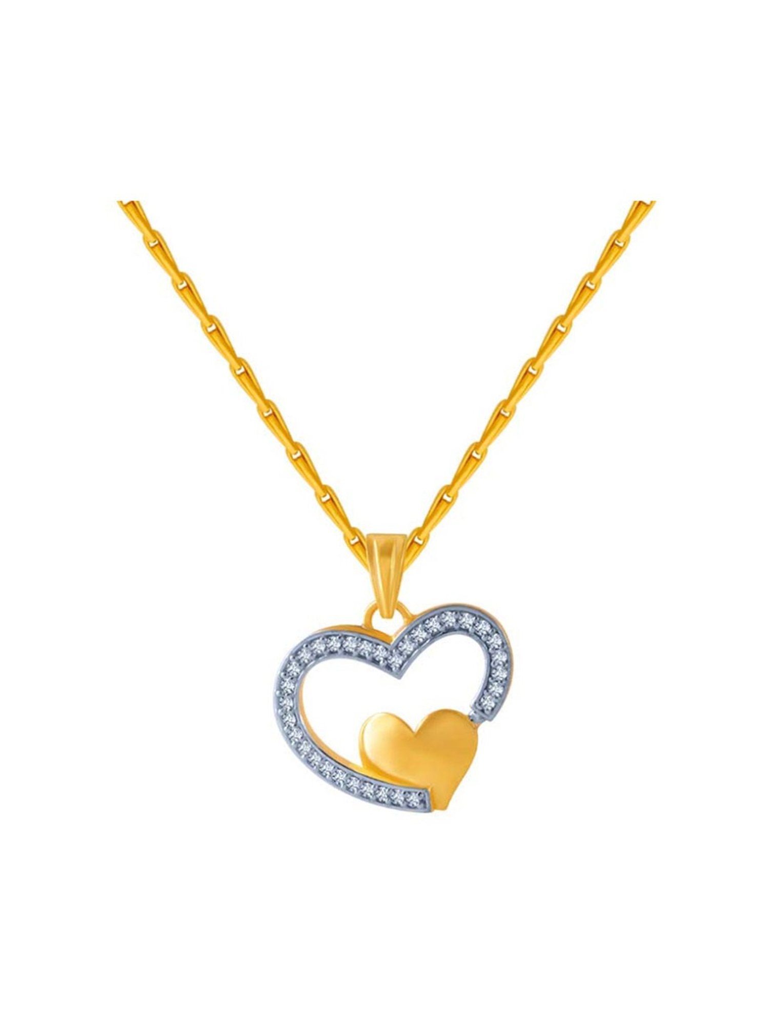 P.C. Chandra Jewellers 14k Yellow Gold American Diamond Pendant