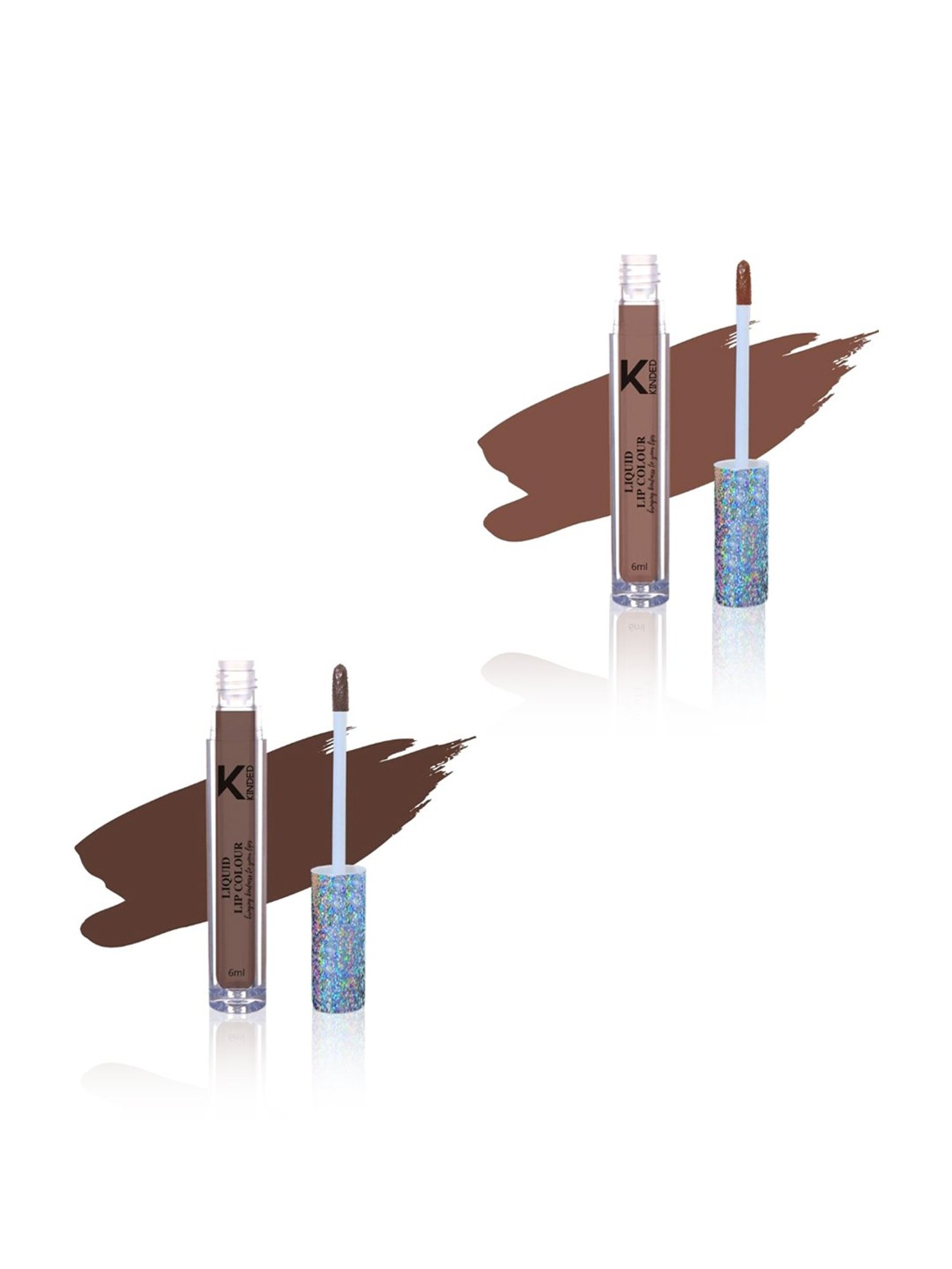 KINDED Liquid Lip Colour 06 Brown Temptation & 07 Choco Brown Combo