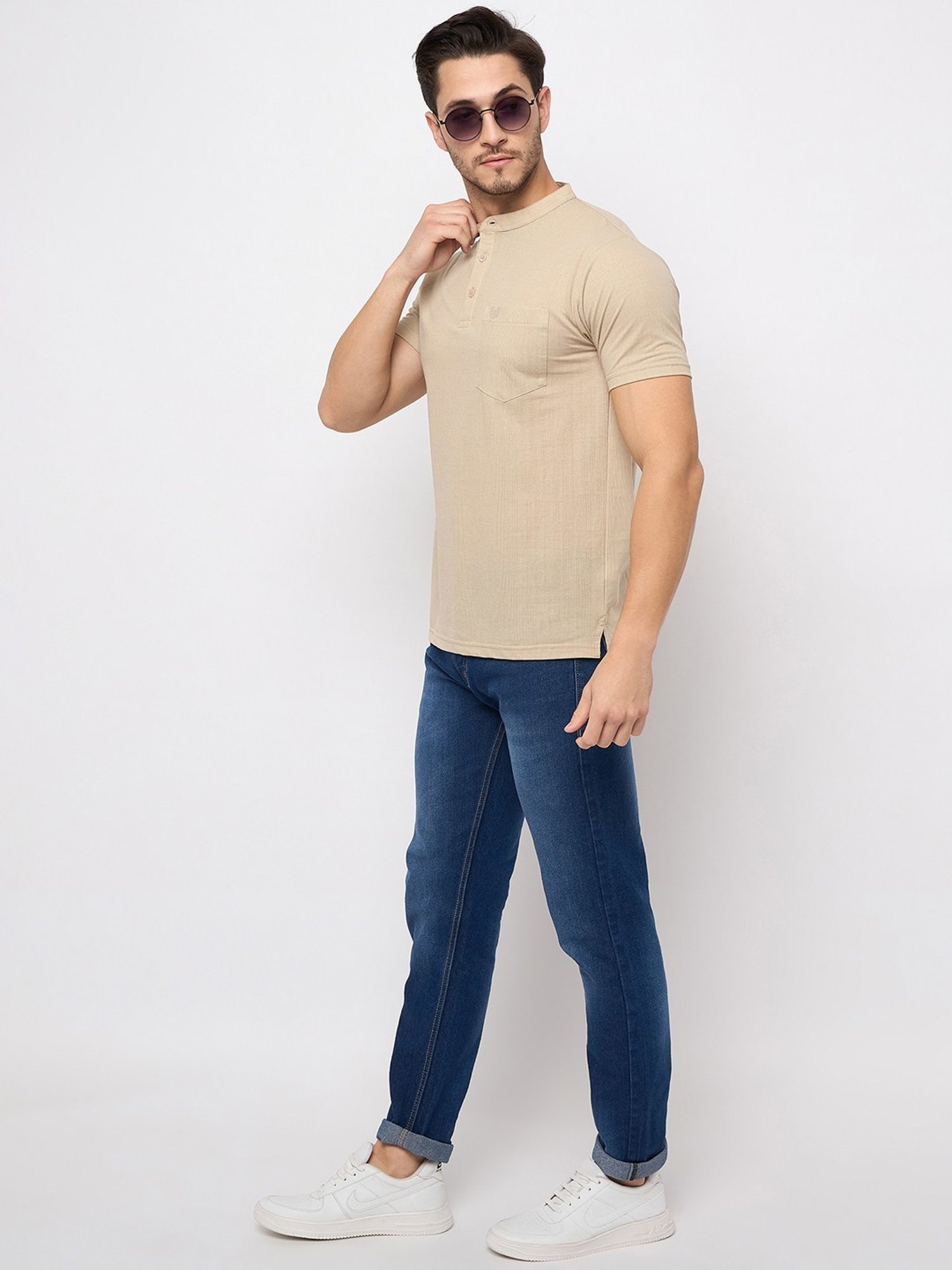 Duke Beige Regular Fit T-Shirt