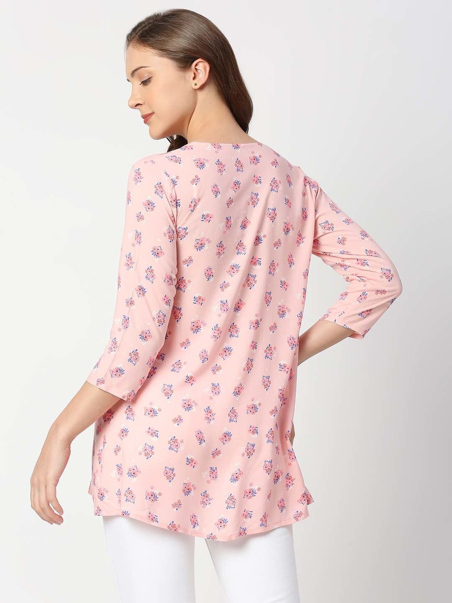 Mee Mee Peach Cotton Printed Top