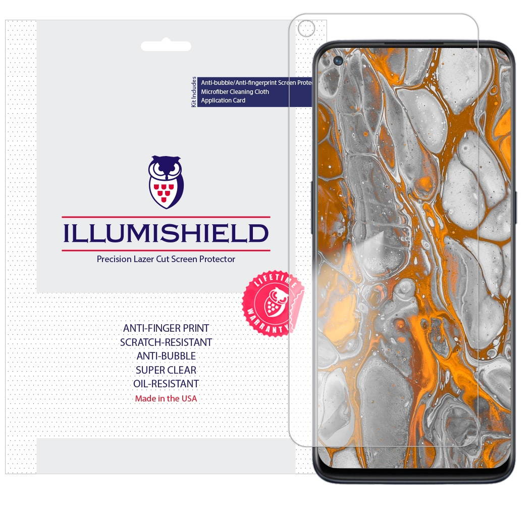 iLLumiShield Screen Protector Compatible with OnePlus Nord N10 5G (3-Pack) Clear HD Shield Anti-Bubble and Anti-Fingerprint PET Film