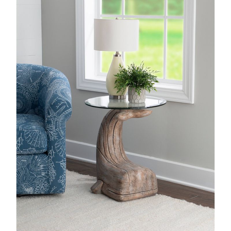 Weldon Whale Side Table Driftwood - Powell Company