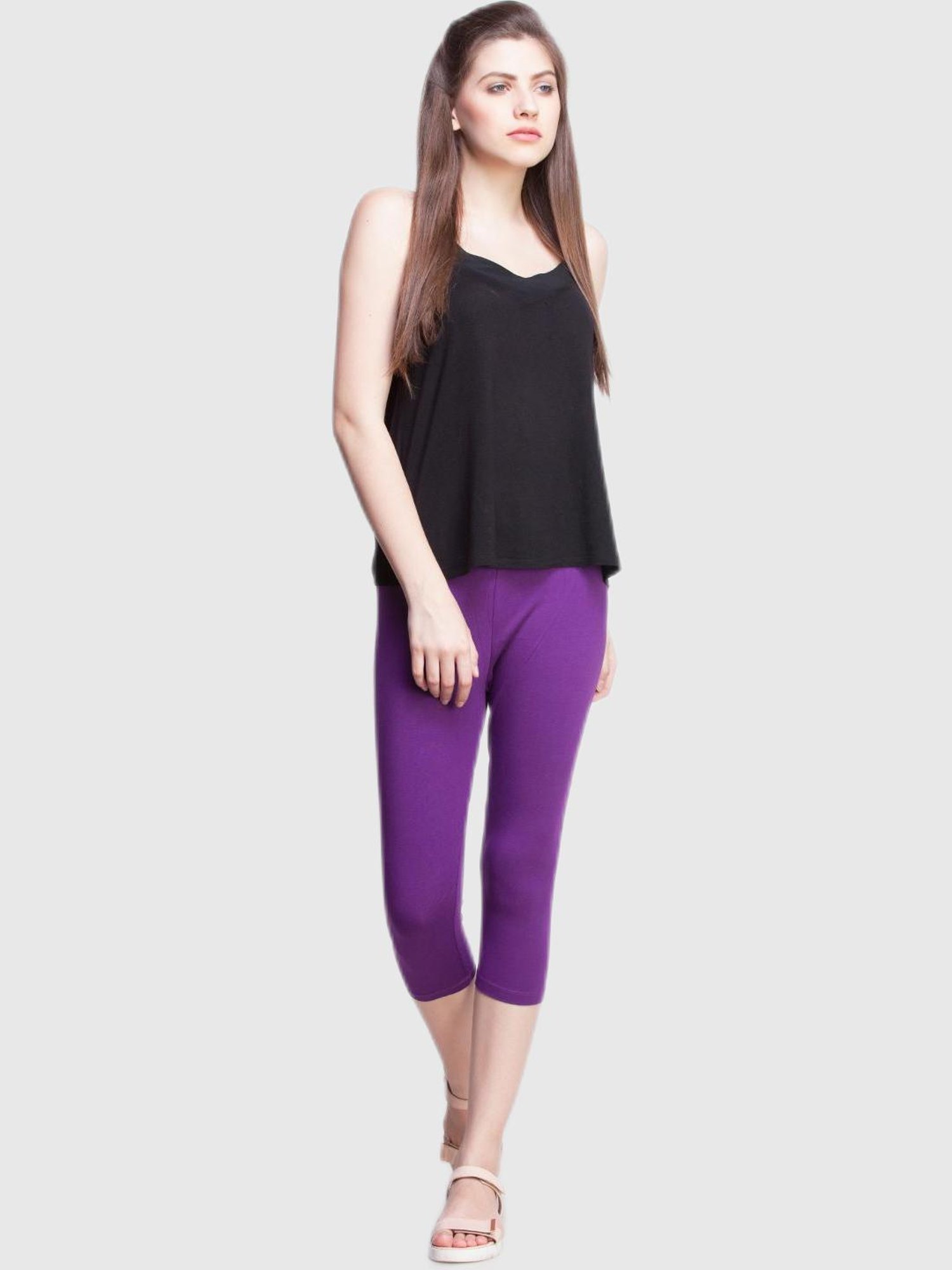 Dollar Missy Purple Skinny Fit Capris