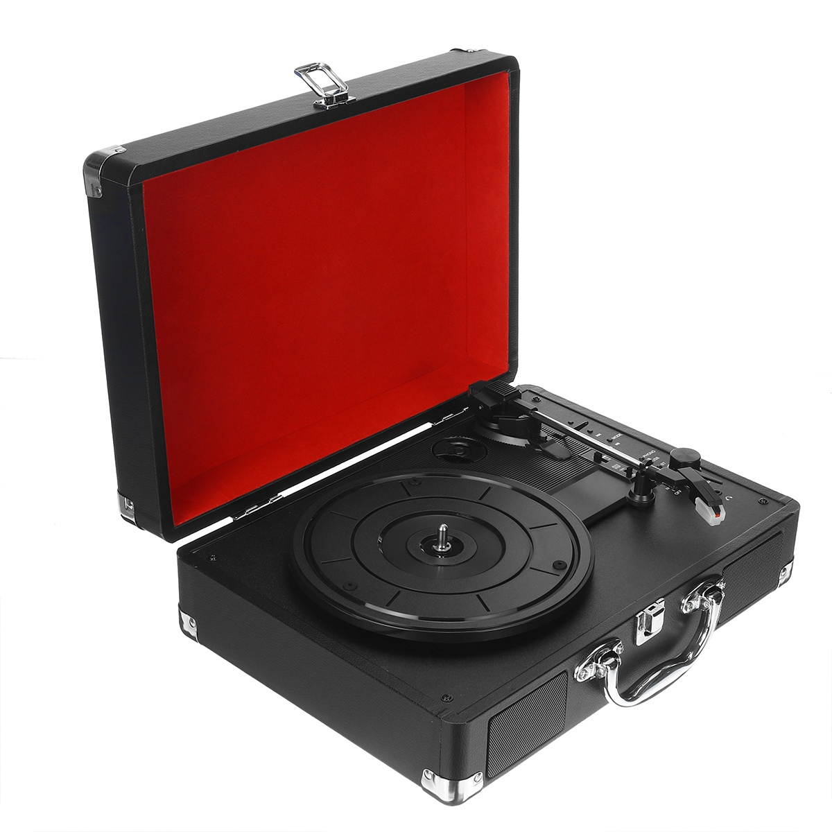 Phonograph Turntables Vinyl Record Player USB Bluetooth Stereo Speaker Record Player-UK Plug