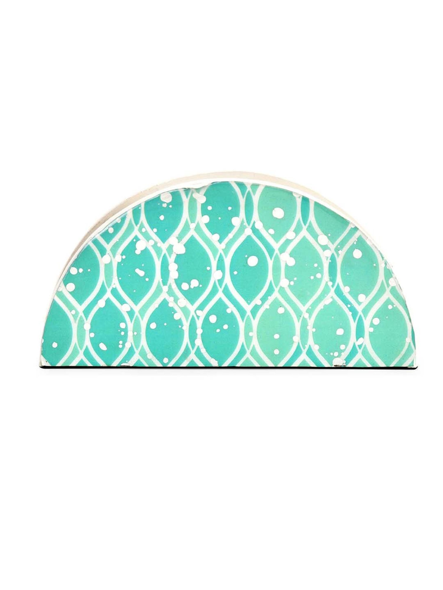 @home Nilkamal Seagreen Mdf Printed Wooden Napkin Holder