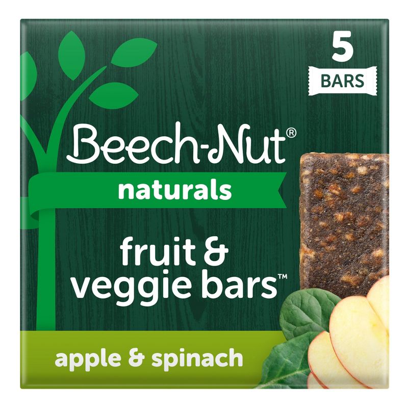 Beech-Nut Fruit & Veggie Bars Apple & Spinach - 5ct