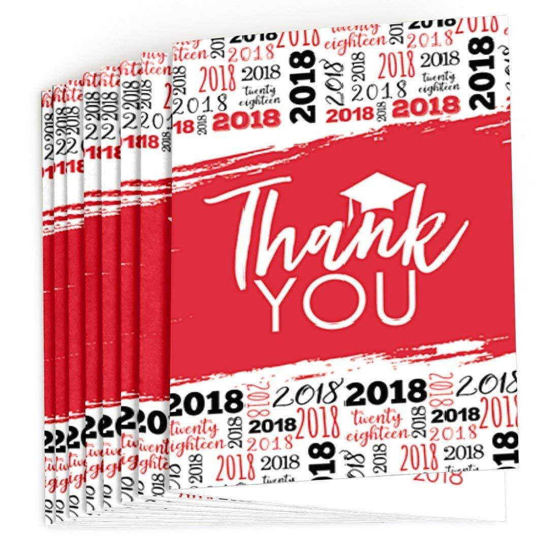 Red Grad - Best is Yet to Come - Red 2018 Graduation Party Thank You Cards (8 Count)