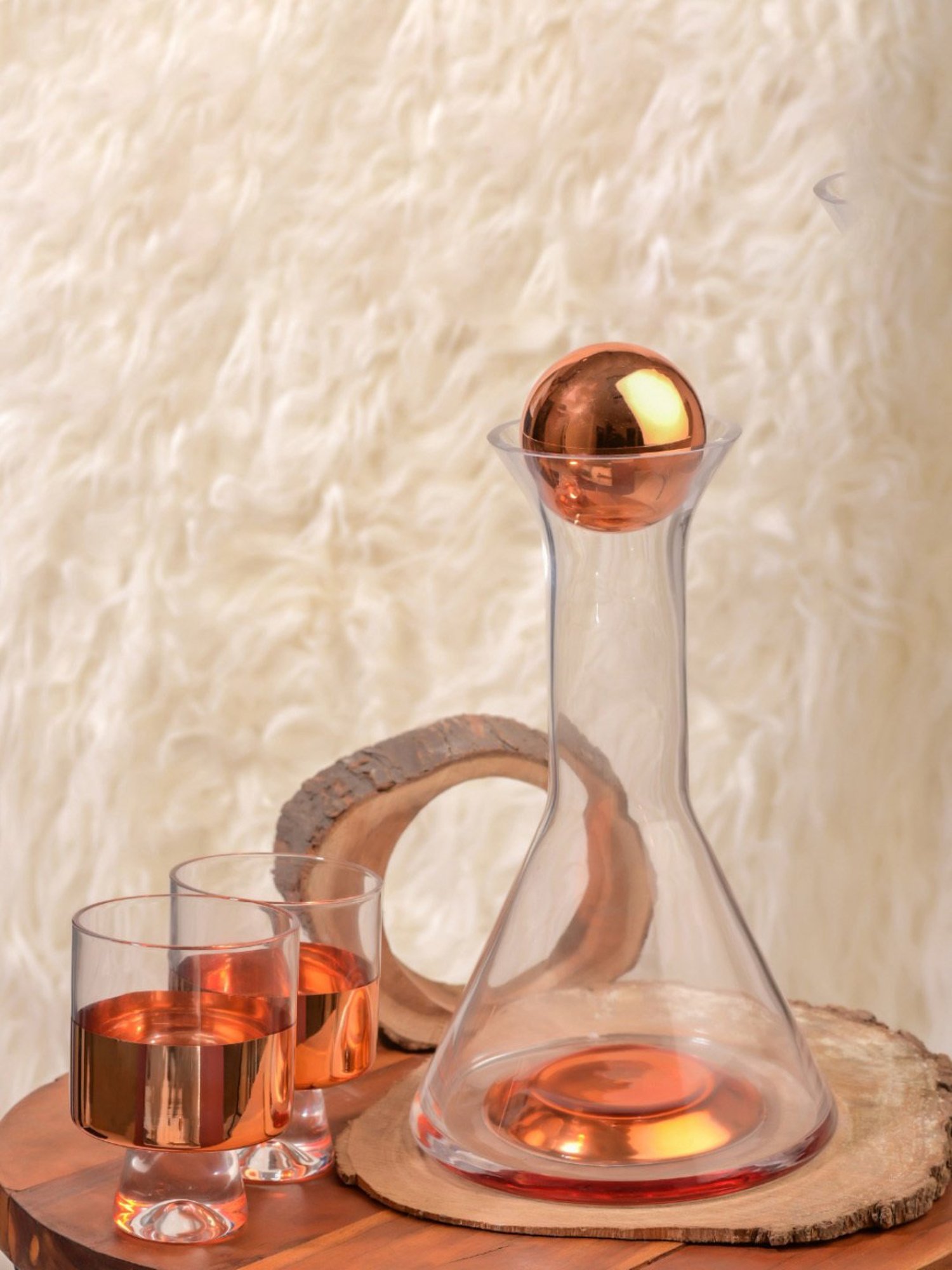 Pure Home and Living Blue Glass Decanter (0.7 L)