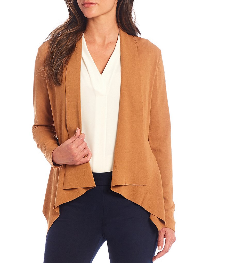 Alex Marie Rosa 3/4 Sleeve Button Front Round Neck Cardigan