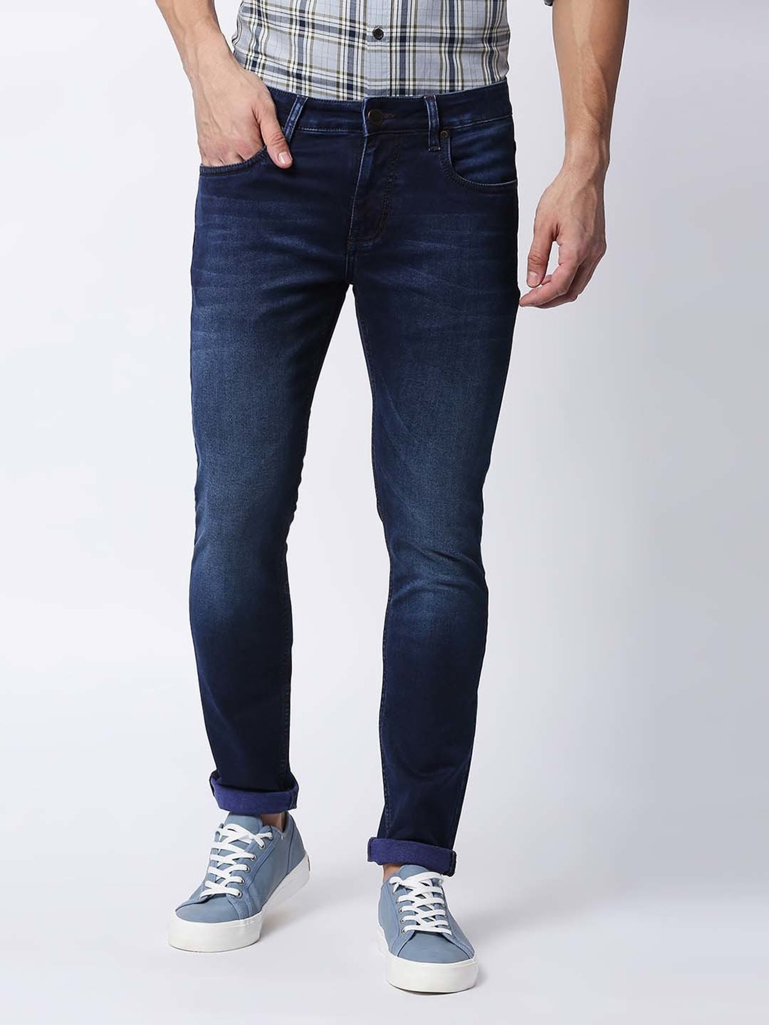 Dragon Hill Blue Slim Tapered Fit Jeans