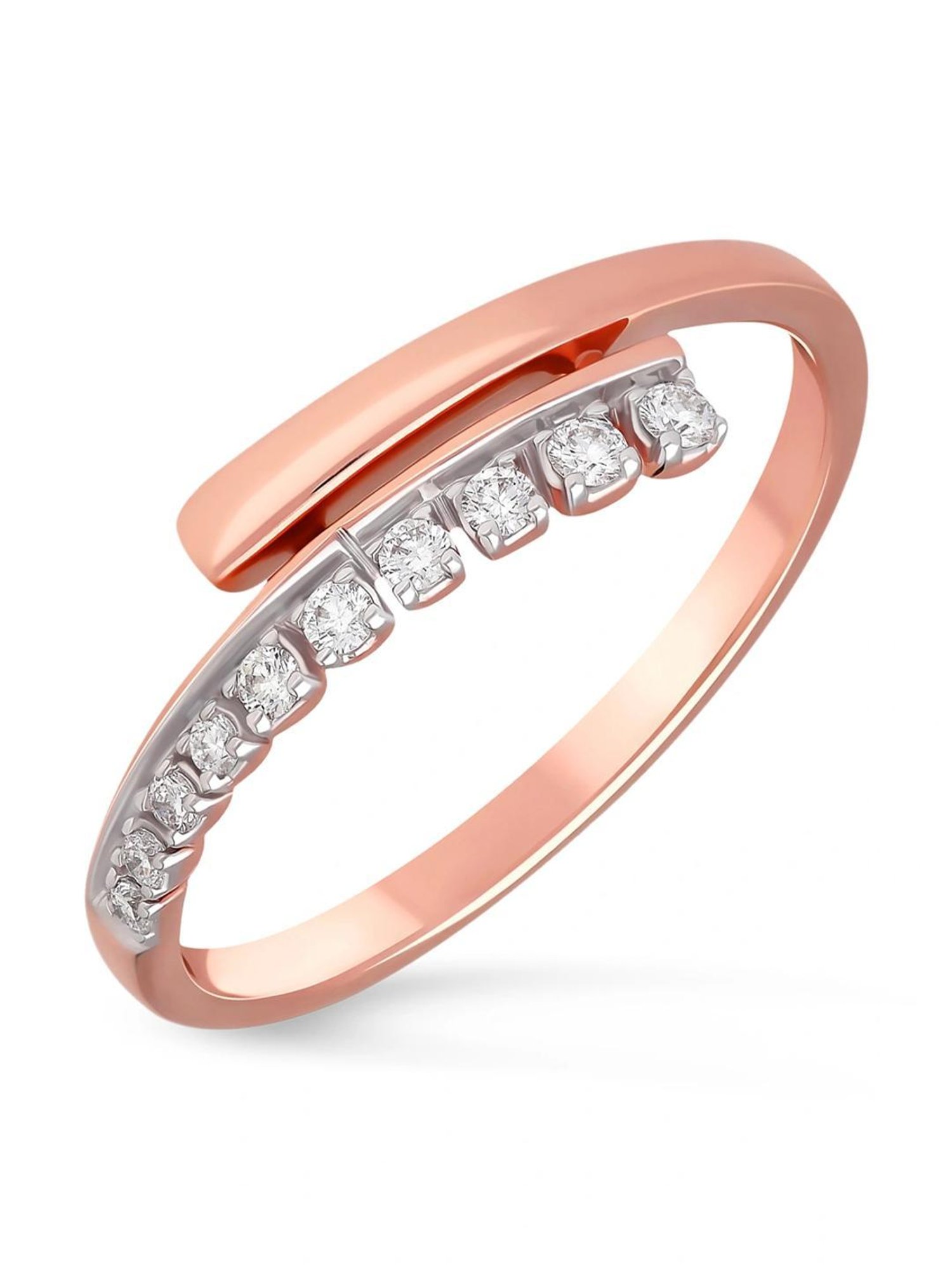 Malabar Gold and Diamonds 18k IGI Certified Diamond Rose Gold Ring for Women