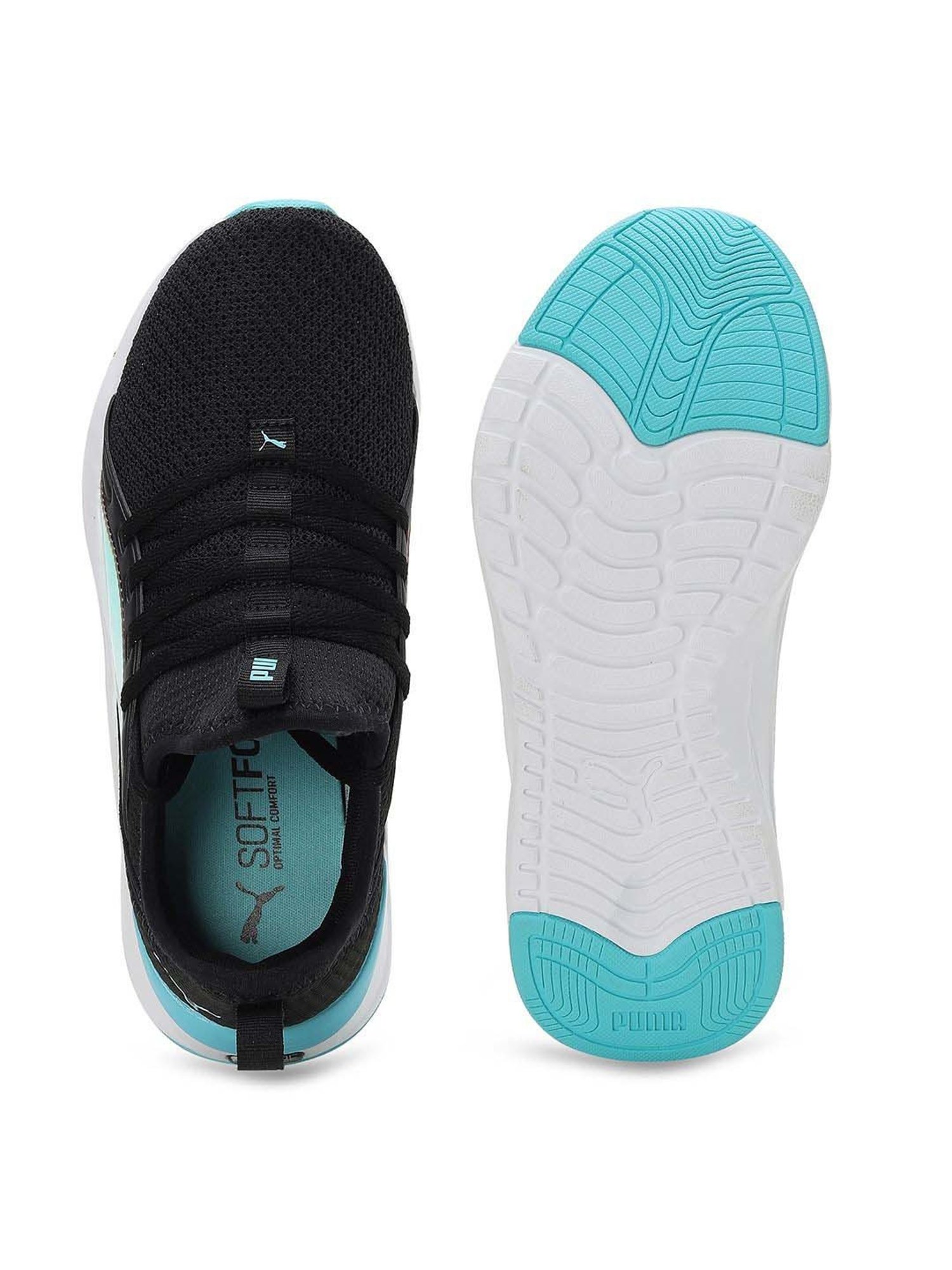 Puma Kids Softride Sophia 2 Crystal Black & Blue Running Shoes