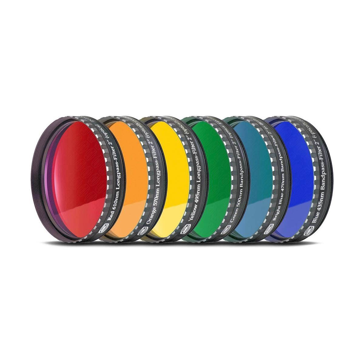 Baader Planetarium Premium Six-Piece Color Filter Set, 2" Eyepiece #FCFS-2