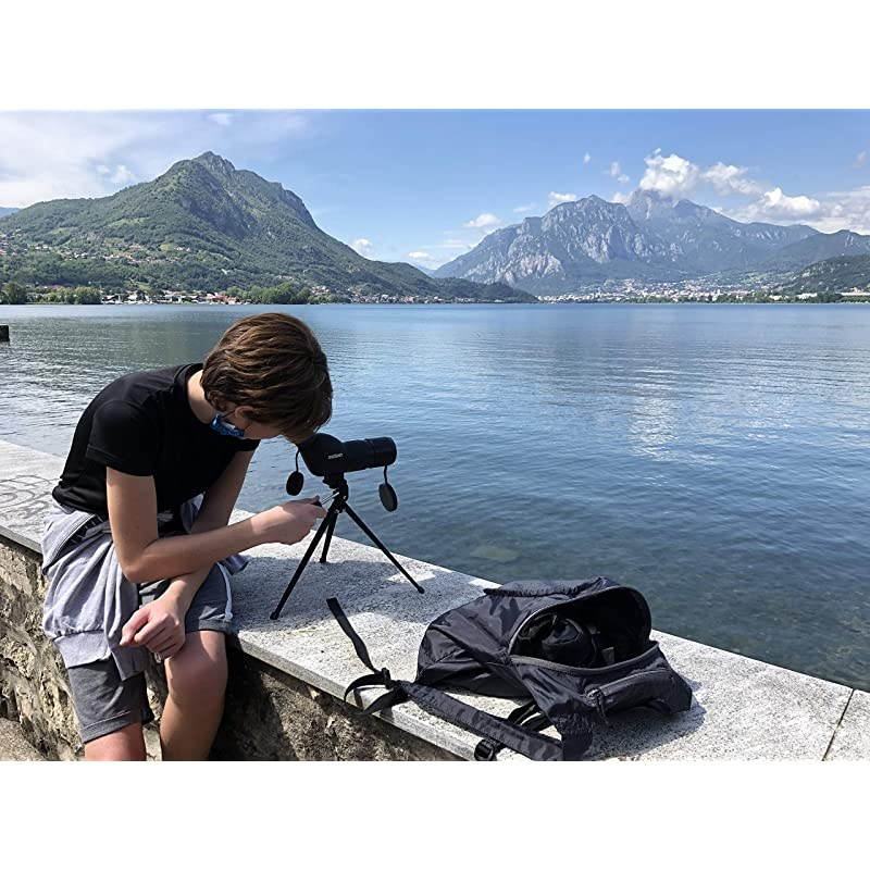 Authentic Blackbird High Definition Spotting Scope with Zoom - Rubber Armor, Fully Multi-Coated Optical Glass Lens + BAK4 Prism. Includes Tripod & Case + Lifetime Replacement