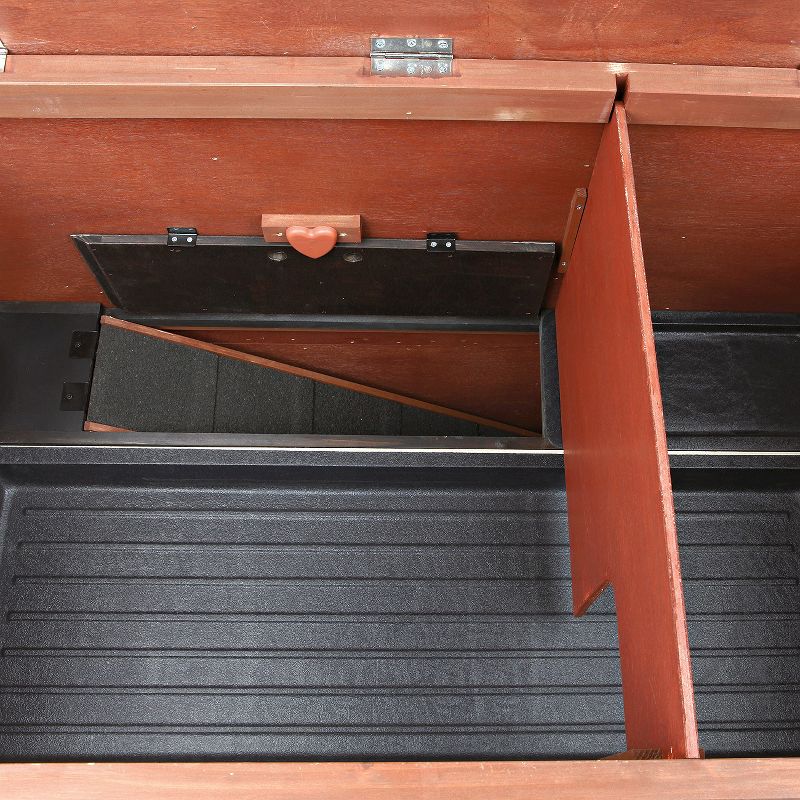 Trixie 2-Story Rabbit Hutch - Medium - Brown/White