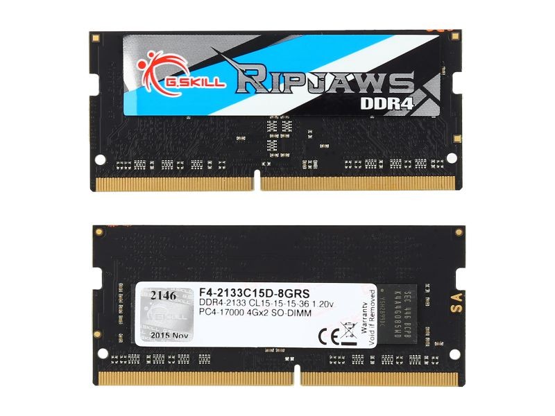 G.SKILL Ripjaws SO-DIMM 8GB 260-Pin DDR4 SO-DIMM DDR4 3200 (PC4 25600) Laptop Memory Model F4-3200C18S-8GRS