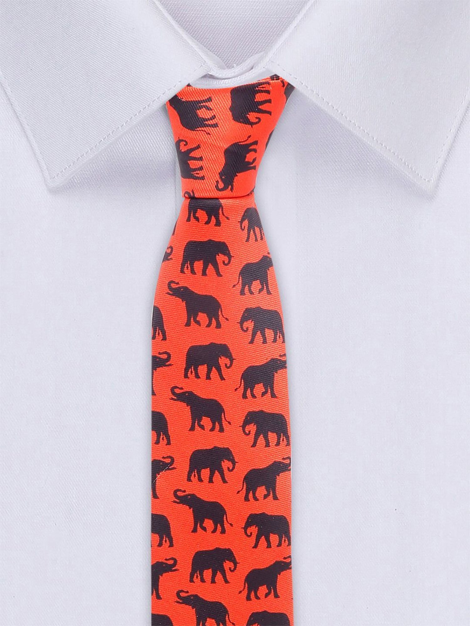Louis Stitch Orange Printed Necktie Gift Set - Set of 3