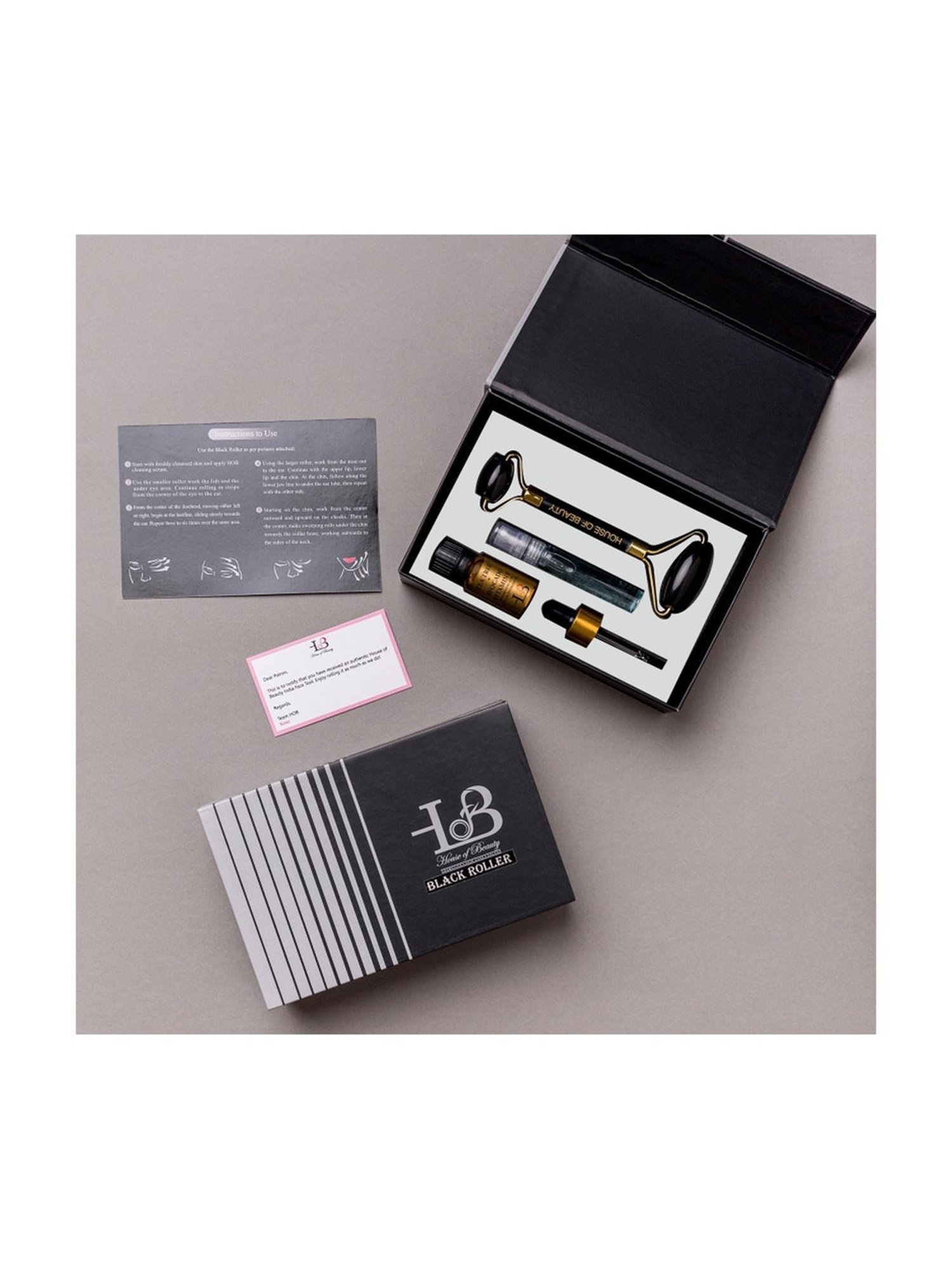 House of Beauty Black Obsidian Roller