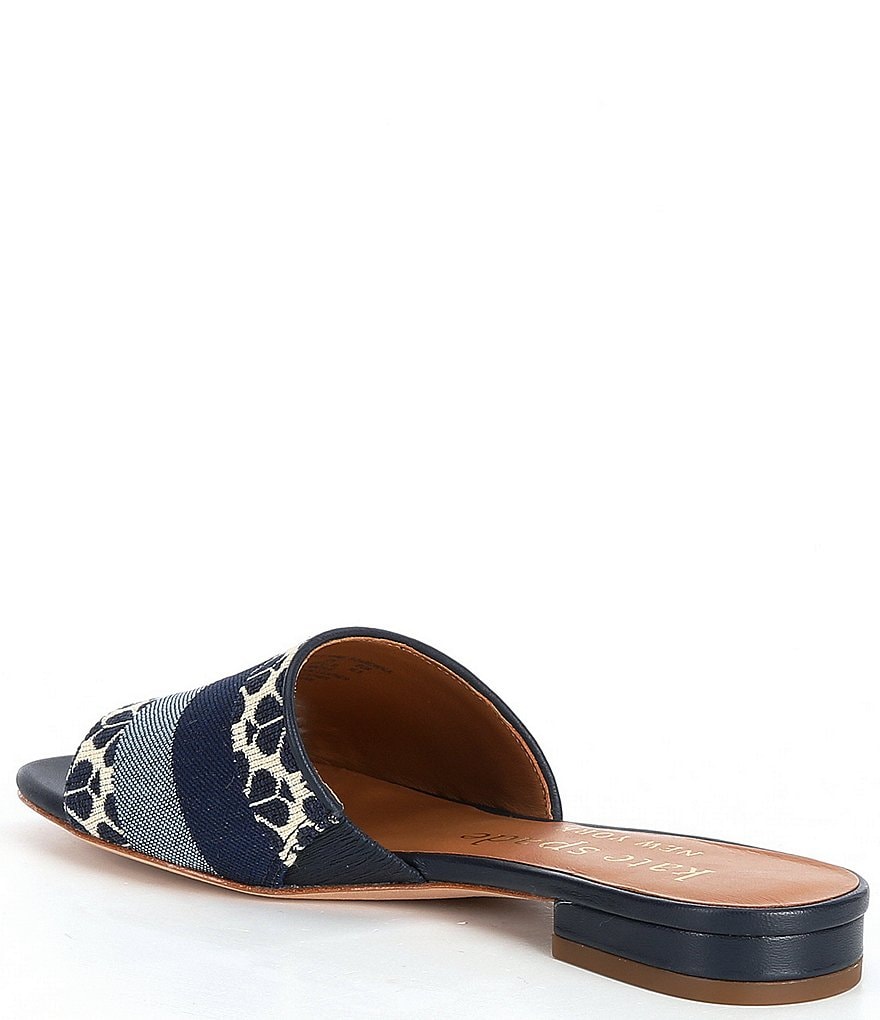 kate spade new york Boardwalk Logo Jacquard Colorblock Stripe Slides