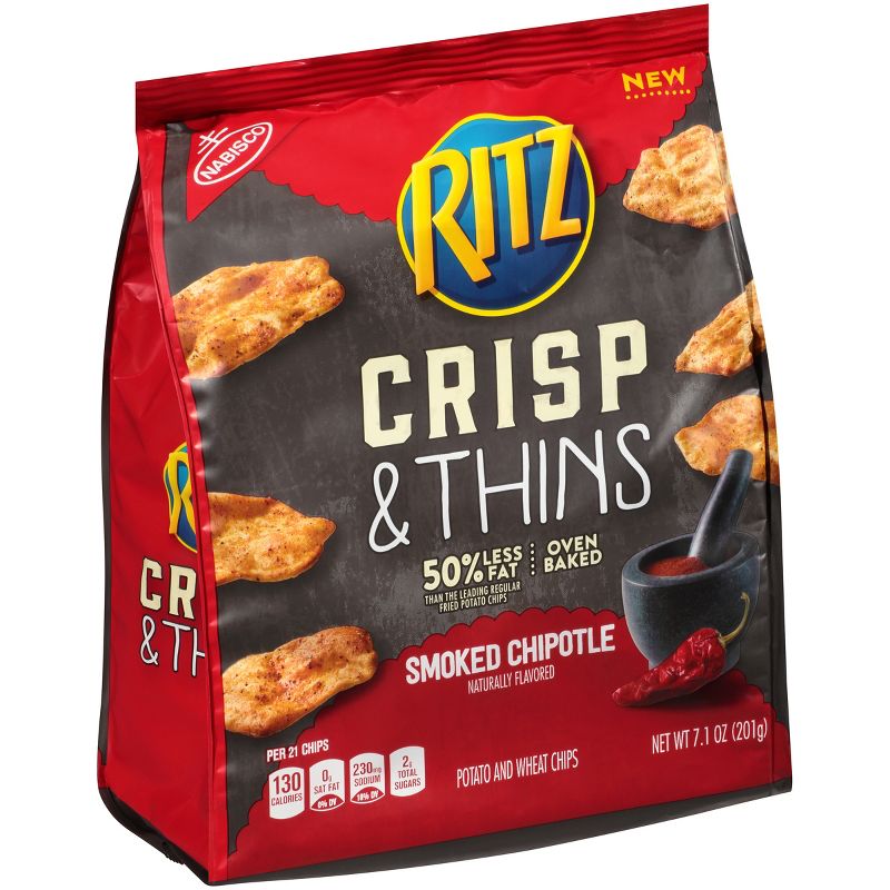 Ritz Crisp & Thins Smoked Chipotle Potato & Wheat Chips - 7.1oz