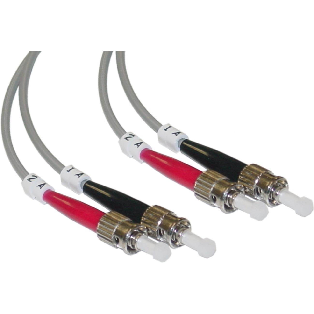 Cable Wholesale ST / ST Multimode Duplex Fiber Optic Cable 50/125 - 1 Meter (3.3ft)