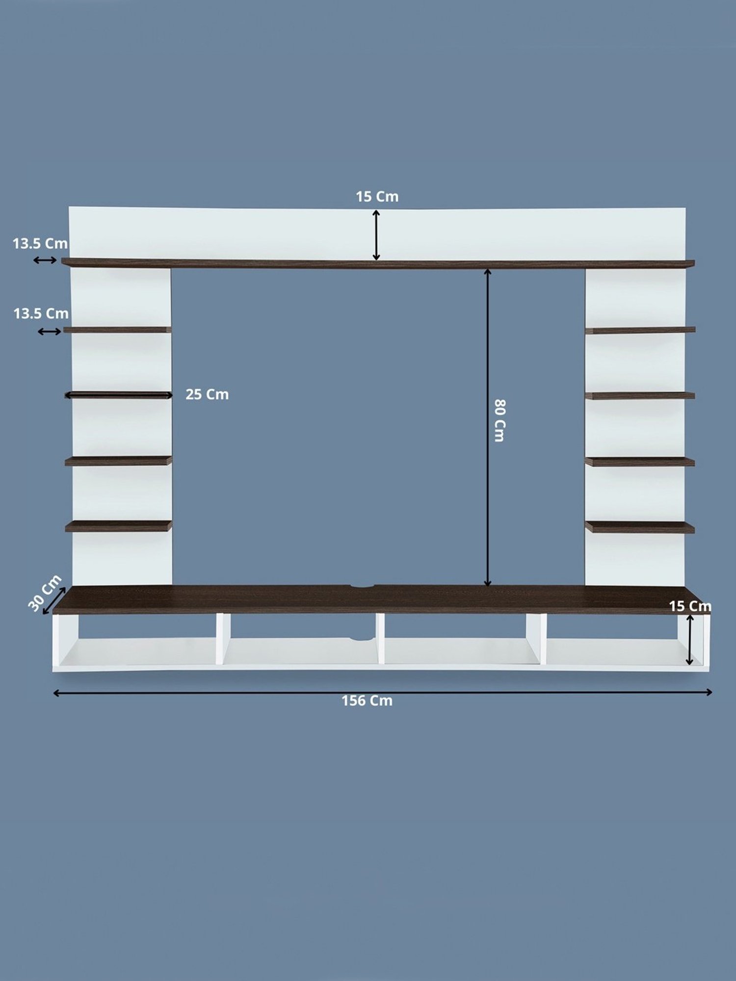 Delite Kom Flex Flowery Wenge & Acacia Dark Engineered Wood TV Entertainment Unit