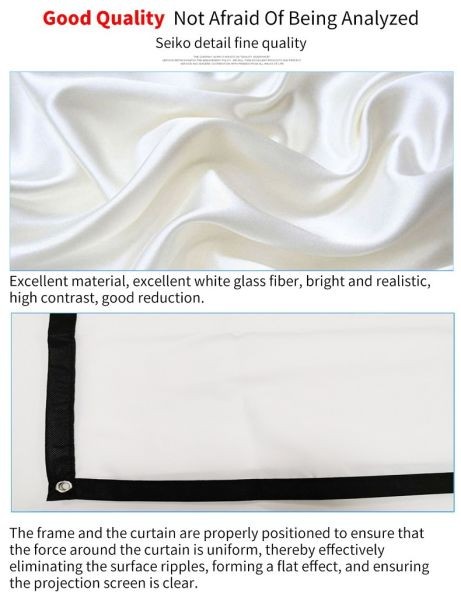 Portable Foldable Projector Screen 16:9 HD Outdoor Home Cinema Theater 3D Movie