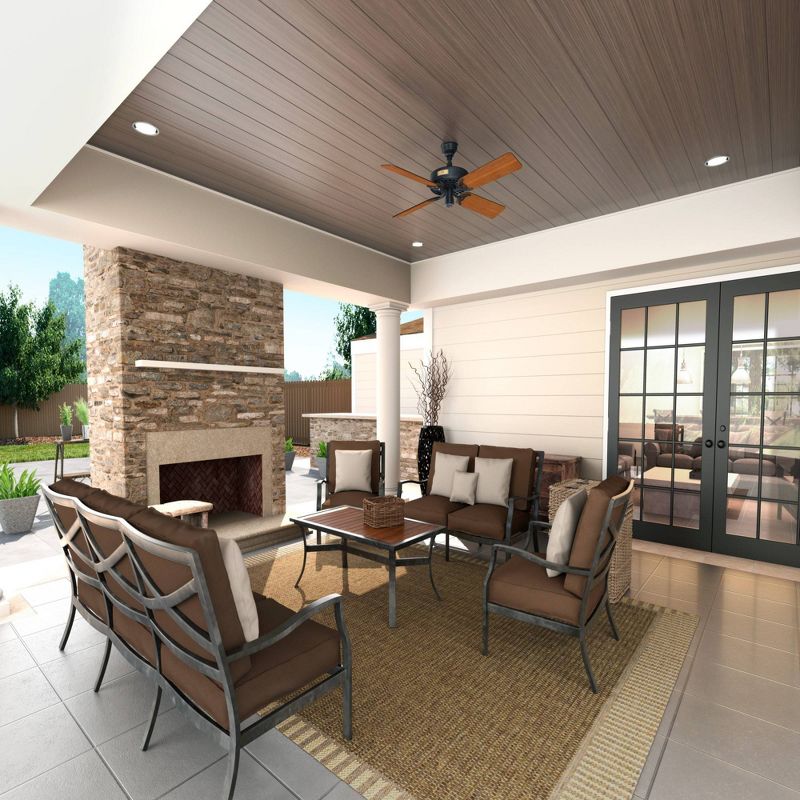 52" Original Damp Rated Ceiling Fan Black - Hunter Fan