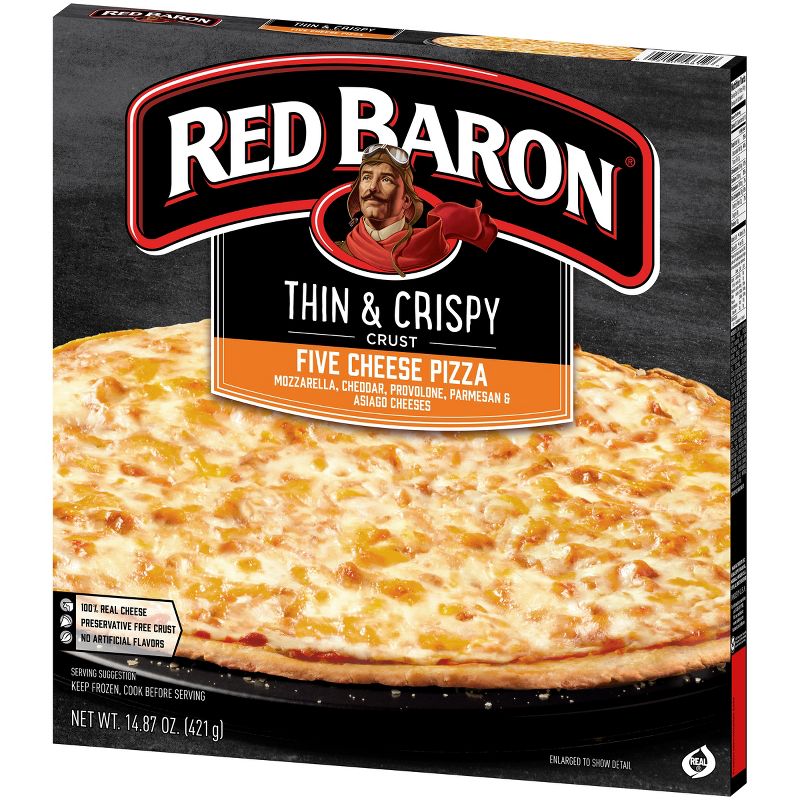 Red Baron Thin Crust Five Cheese Frozen Pizza - 14.76oz