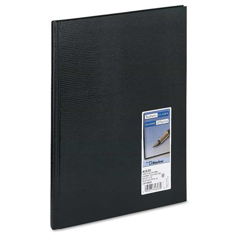 Blueline Large Executive Notebook w/Cover 10 3/4 x 8 1/2 Letter Black Cover 75 Sheets A1081